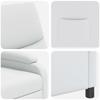 Recliner Chair White Fabric