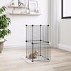 3114035 vidaXL Pet Cage with 8 Panels and Door Black 35x35 Cm