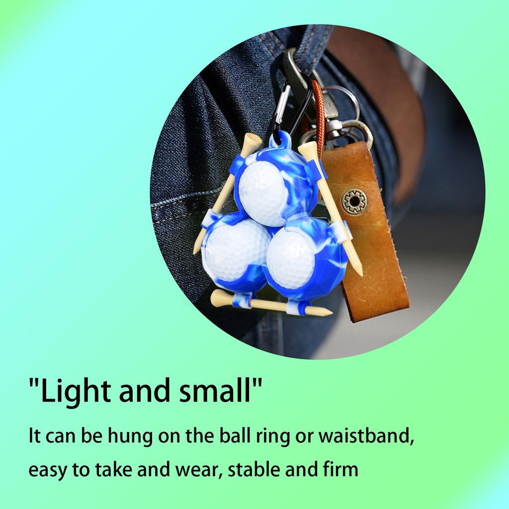 Golf Balls Stand Golf Balls Rack And Dispenser with Carabiner Clip Golfing Accessories Holds 3 Balls Easy to Carry
