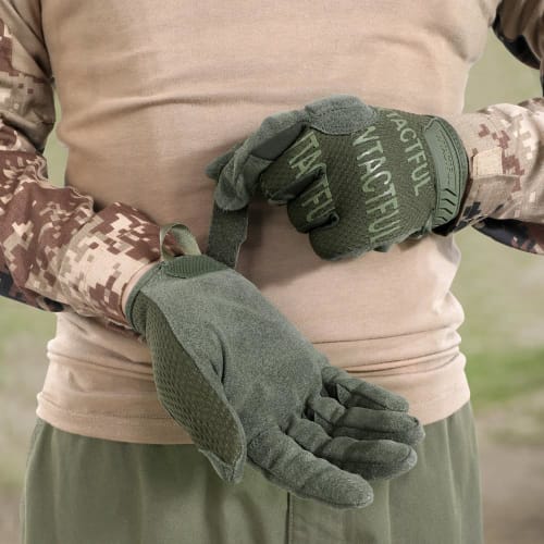 WTACTFUL Airsoft Tactical Gloves, Motorcycle Gloves, Full Finger, Green, Size L, for Survival Games, Bicycles, Cycling, Mountaineering, Commuting, Fis
