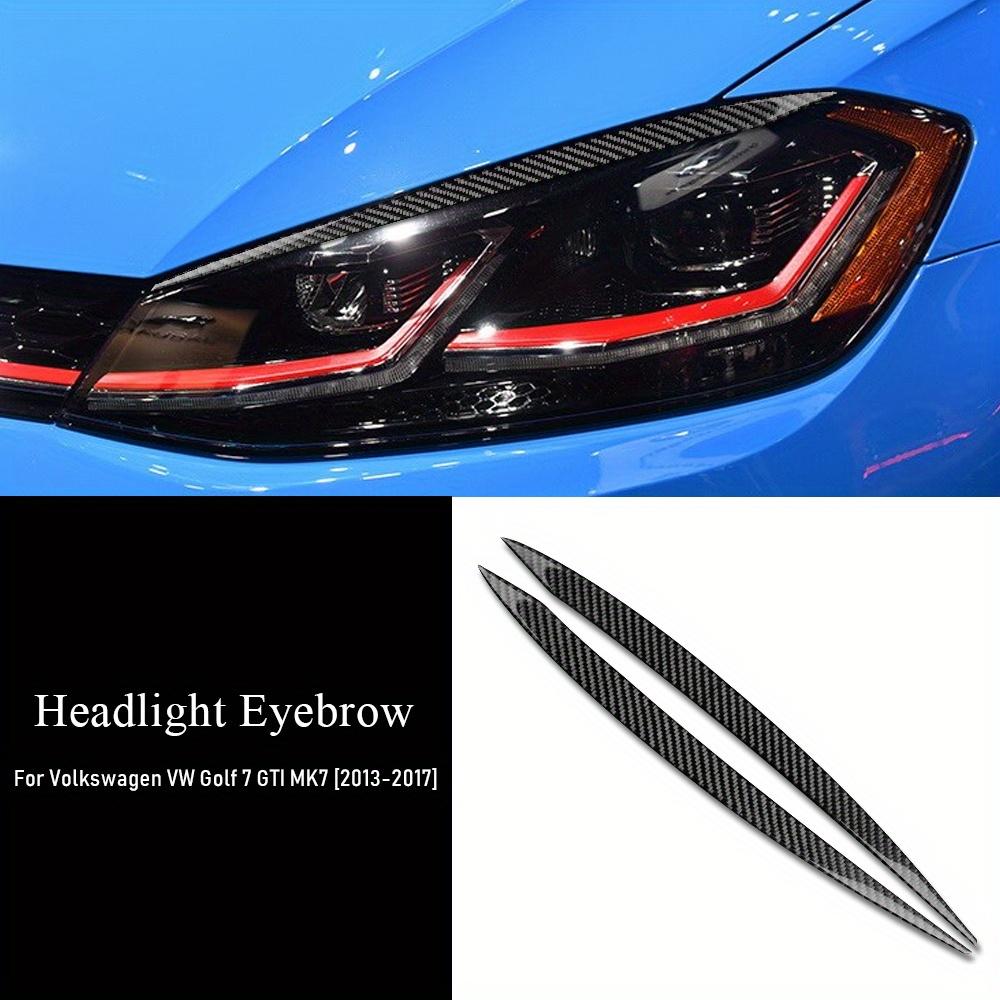 Carbon Fiber Car LED Headlight Protector Head Lamp Eyebrow Sticker Trim For VW Golf 7 GTI MK7 2013-2017 Auto Interior Accessorie