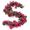Plastic Artificial Rose Flowers Vine Garland, 1.8M Fake Artificial Flower Hanging Rose Ivy Flowers Garland Ornament For Door, Room