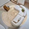 Современное искусство Украшение гостиной Ковер Легкая роскошь Круглые ковры для спальни Пушистый Мягкий Ковер со спиральными полосами Домашний Толстый коврик для пола