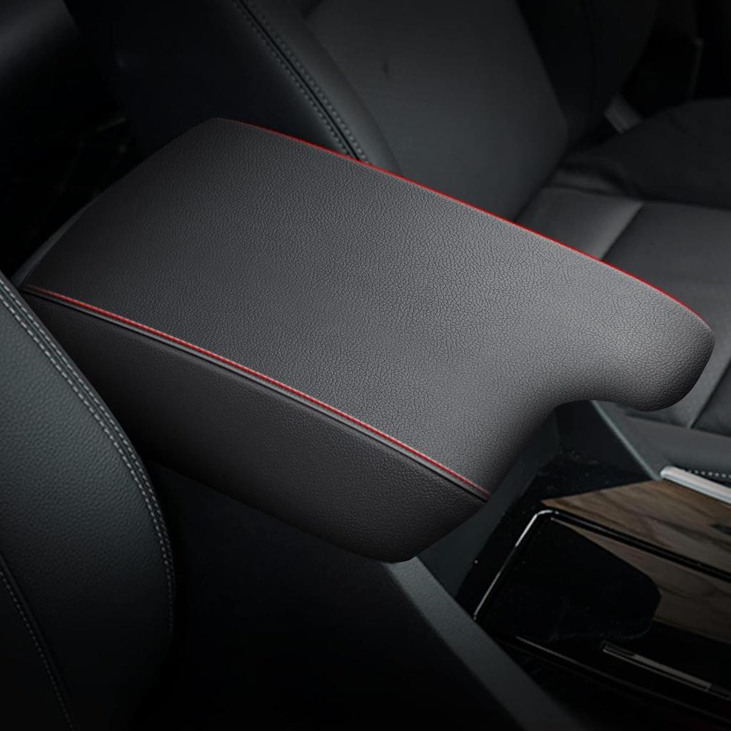 AOMSAZTO Armrest For Honda Accord 2013-2017 Black With Red Stiches