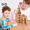 48/54 шт./набор строительных блоков, игра-башня с кубиками, мелкая моторика, координация рук и глаз, обучающая детская деревянная игрушка для укладки блоков