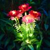 2Pcs Outdoor Solar Lights IP65 Waterproof Easy To Install Decorative Realistic Peony Flower Garden Lamps LED Peony Pathway Lights Decor