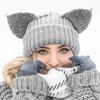 Yarn Knitted Beanie Hat Y2K Harajuku Knitted Skull Cap Gifts Cat Ear Beanie  Casual Streetwear