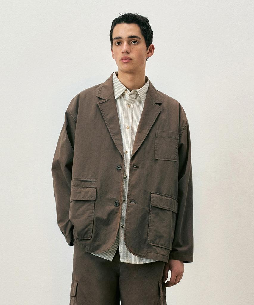 Костюм O’Clock Хлопок Свободный крой Стиранный Блейзер Бежевый Coosjk039Beige