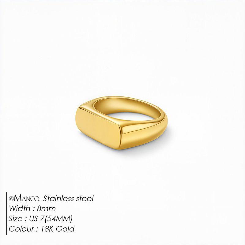 Emanco European and American Ins-Style Internet Celebrity New Stainless Steel Ring, Fashionable Niche Design, Versatile Open Ring, Direct Sales