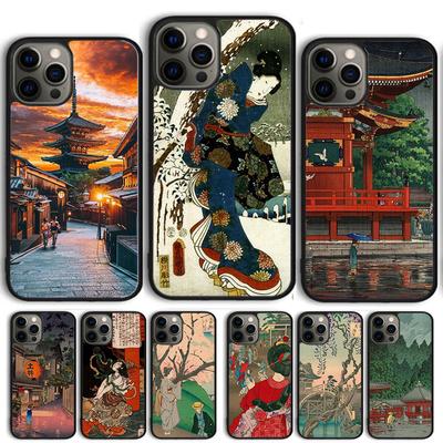Японская гравюра укиё-э Художественный Чехол Ракушка Для iPhone 17 Air 15 16 14 13 12 Pro Max 11 Pro Max Plus Чехол для Телефона