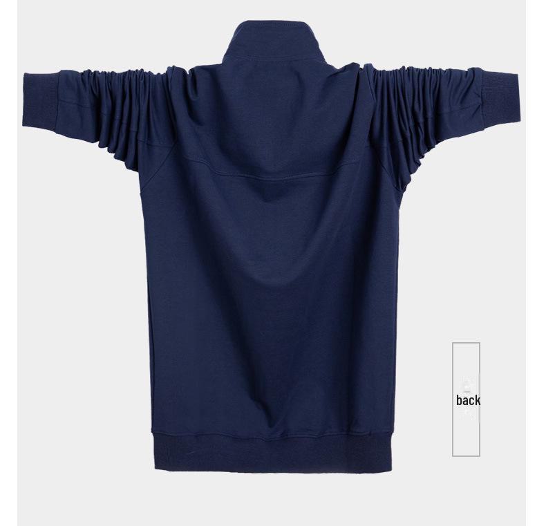 Men's Plus Size Zipper Sweatshirt Coat - 2024 Autumn/Winter Collection, Loose Thin Fit, Model 5083