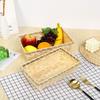 Woven Bamboo Basket Natural Color Square Bamboo Basket Simple Christmas Hamper  Home Shop Display