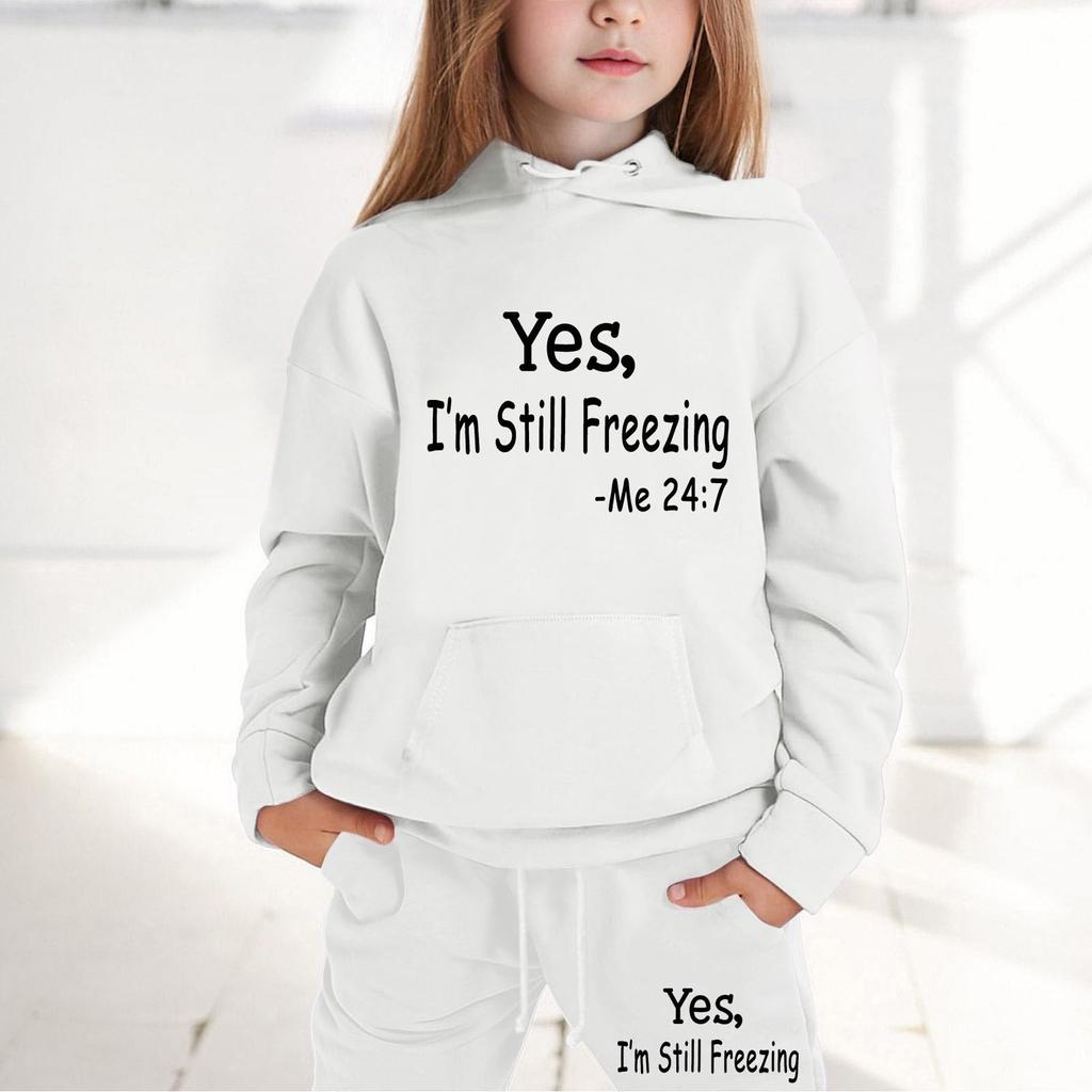 Мальчики Девочки Спортивный костюм Одежда Толстовка с капюшоном Беговые штаны Спортивные костюмы Комплект Модный наряд