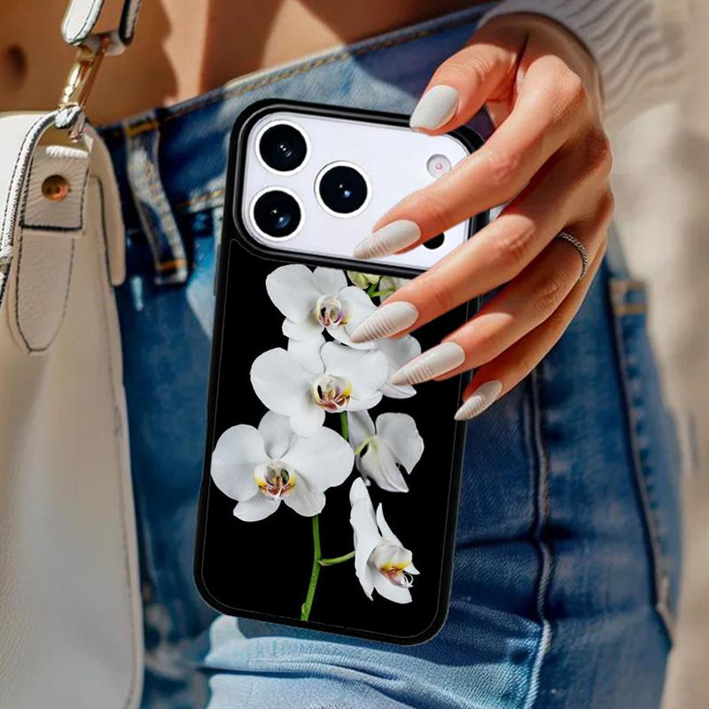 Цветная чехол-накладка с цветами орхидеи для iPhone 17 Air 14 15 13 12 Max Чехол для Apple 16e 11 Pro Max Plus Coque