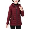 Winter Women Solid Print Pocket Hooded Button CardiganKnit Long Sleeve Long Coat