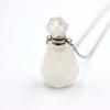 Crystal Faceted Crystal Amethyst Rose Quartz Nature Stone Perfume Bottle Pendant for Women Diffuser Necklaces