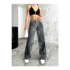 Women's Leopard Patterned High Waist Wide Leg Lycra Palazzo Pants