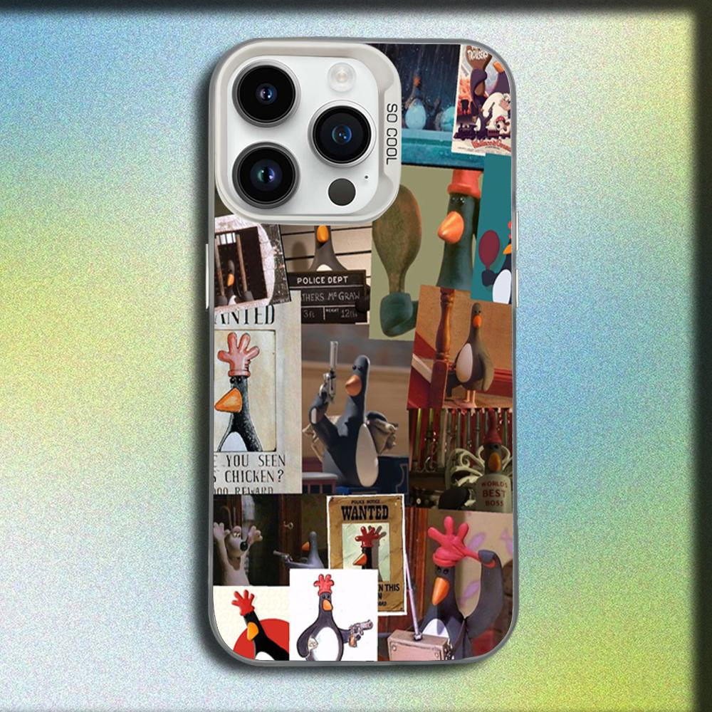 W-Wallace Gromit F-Feathers Macgraw Phone Case For iPhone 16,15,14,13,12,11,Mini,Pro,SE,MAX White Matte Shockproof Cover