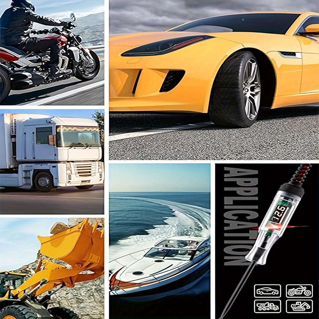 Automotive LCD Display Electric Circuit Tester 3-48V DC Car Electrical System Tester Auto Circuit Tester Vehicle Diagnostic Tool