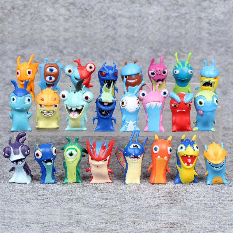 24pcs Lot Slugterra Elemental Slugs Toy Slug Terra Action Figure Doll Decoration