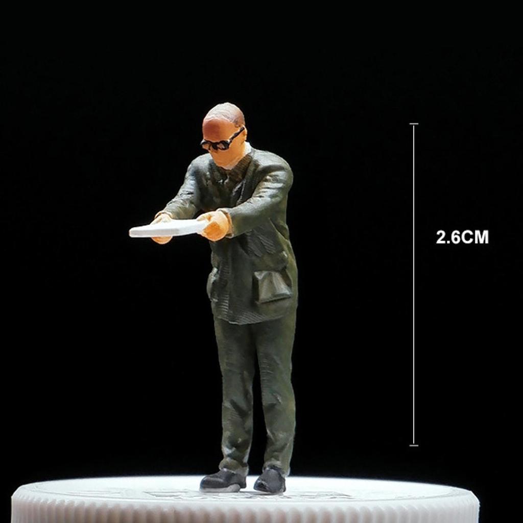 Миниатюрные фигурки для кукольного домика в масштабе 1/64 Реалистичные фигурки для диорамы Настольная сцена для поезда