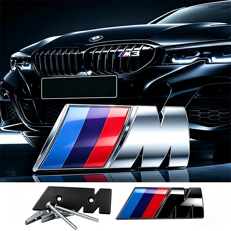 CTCE1 3D ABS/Metal Car Styling Front Grille Badge Emblem Accessory For BMW M E46 E90 E60 F30 F10 E39 E36 F20 G30 G20 E87 E92 E91 E30