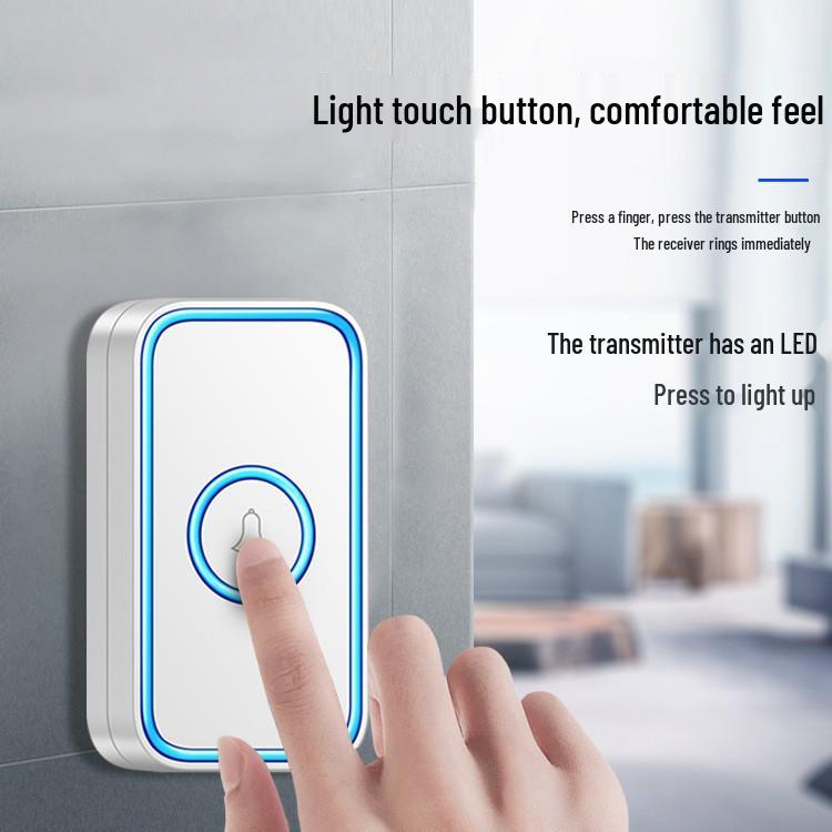 Wireless Home Doorbell with Remote Control, Ultra-Long Range, Waterproof Chime, 4-in-1 Design, Ideal for Elderly Use