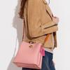 New COACH Willow Cow Leather Bucket Bag, Shoulder Bag, Crossbody Bag, Handbag Medium Women's Pink CA095-B4OSC