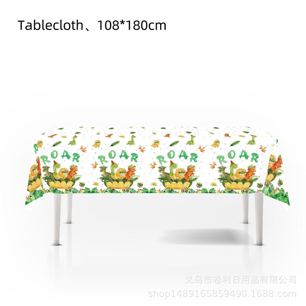 Dinosaur Party Supplies Birthday Decoration Cartoon Dinosaur Decoration Arrangement Paper Plate Paper Cup Paper Towel Tablecloth Atmosphere Props