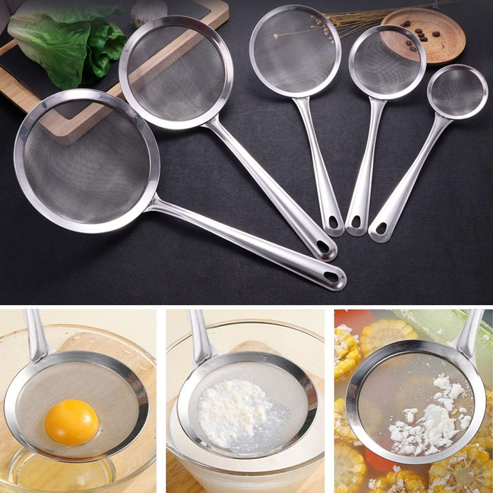 Многофункциональные сетчатые ситечки из нержавеющей стали, дуршлаг для муки, кухонные принадлежности