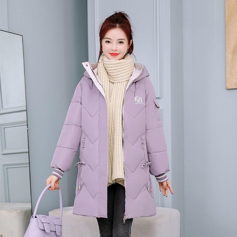 Одежда, женские свободные куртки больших размеров на ватной подкладке, зимняя одежда для хлеба, одежда на ватной подкладке с буквенным принтом.