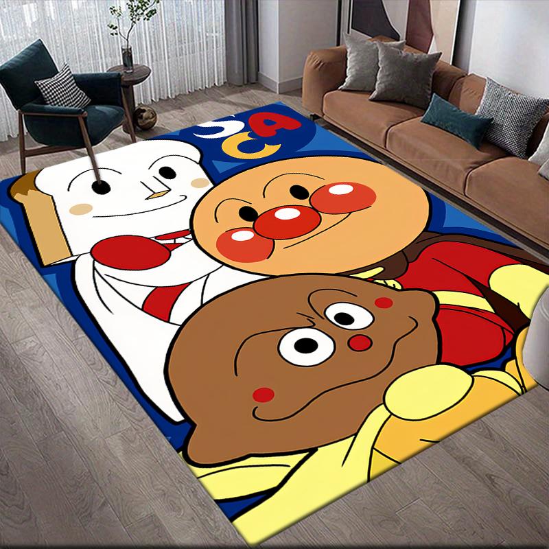 Коврик для пола Anpanman Family Square, Нескользящий коврик для пола в спальню, Идеальный подарок для поклонников Анпанмана