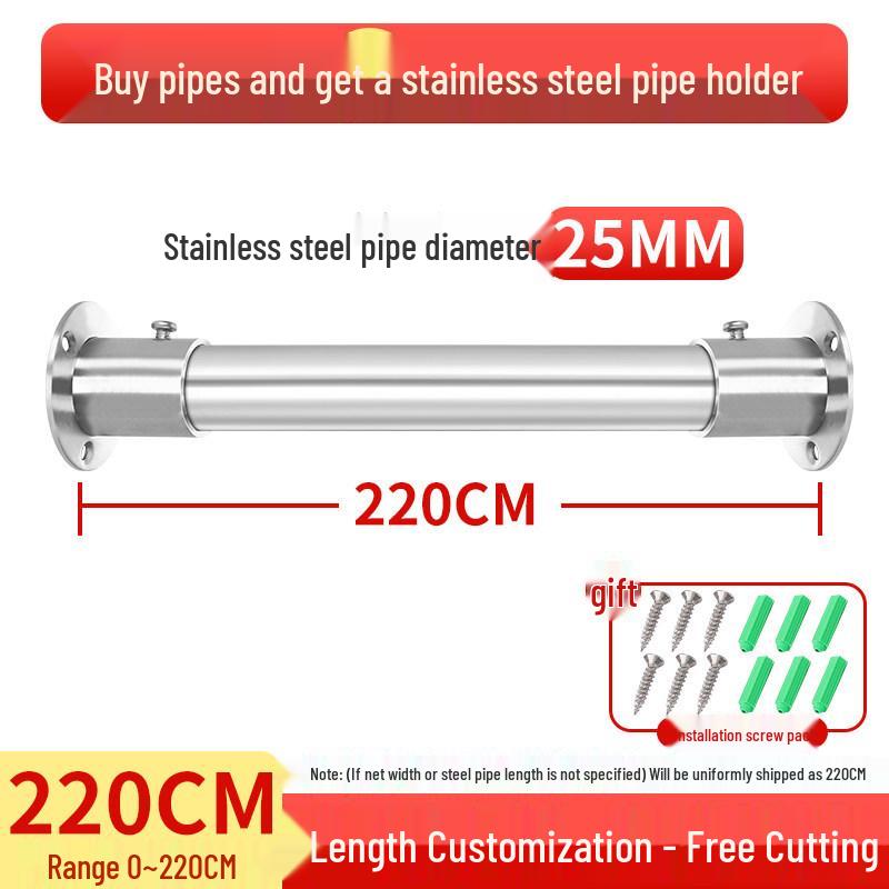 304 Stainless Steel Ceiling Mount Clothes Drying Rack with Flange Base for Cabinets and Balconies