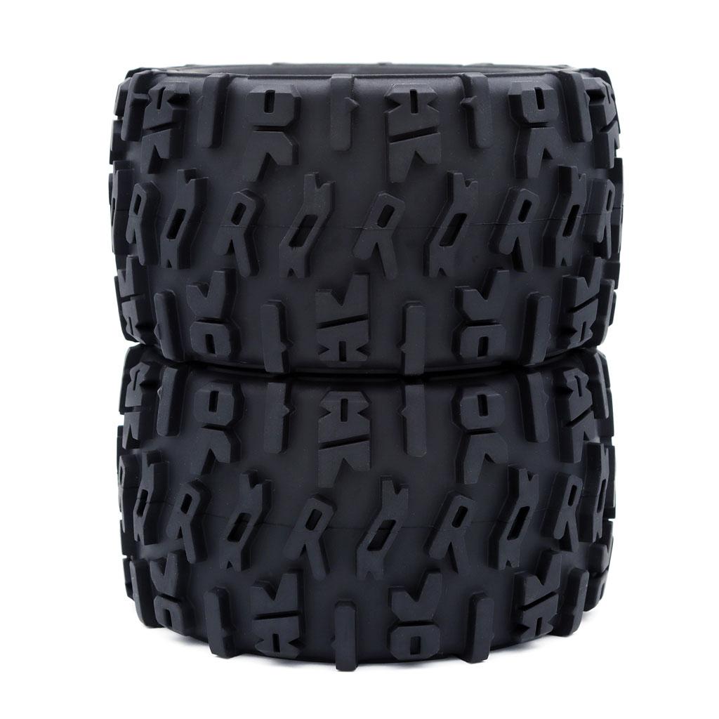 4pcs 120mm 125mm Rubber Tires 1/10 RC Monster Truck Tires and Wheel Rims 12mm Hex For RC Crawler Trxs Himoto HSP HPI Redcat