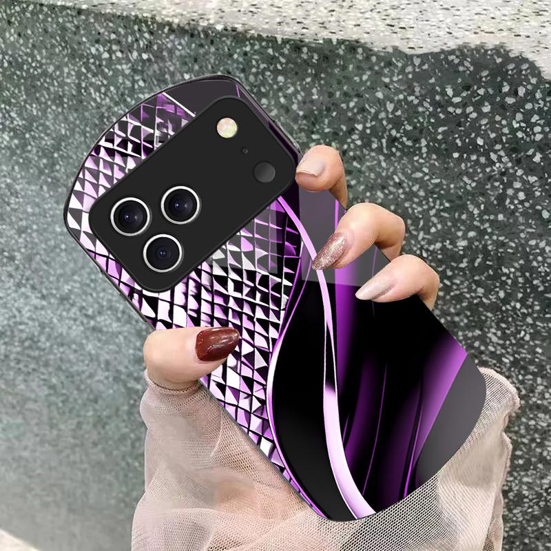 Абстрактная Геометрия Искусство Для iPhone 17 16 15 14 Pro 13 Plus 12 mini 11 Pro Max XR X S 7 8 Эллиптический Закаленный Стеклянный Чехол для Телефона