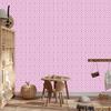 Wallpaper Geometric pattern powder pink and white, soft shapes 50x1000