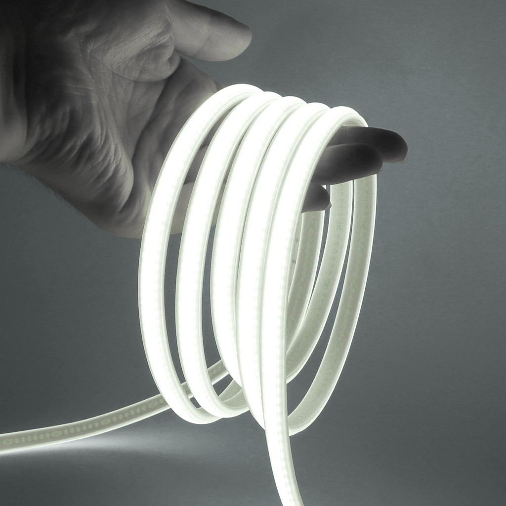 AC 110V 220V COB LED Strip Waterproof EU UK US Kit 3000K 4000K 6000K Garden Home Decor High Bright Flexible Ribbon Neon Light