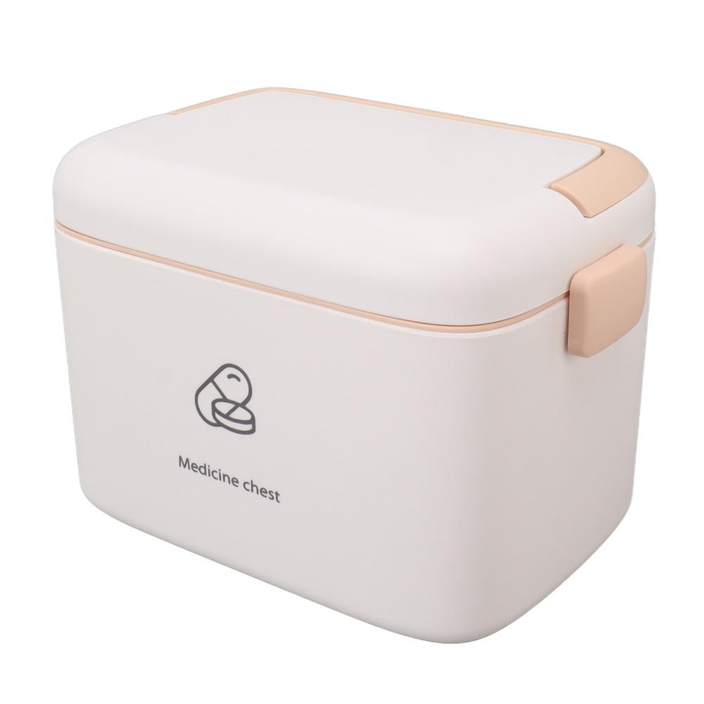 Removable Tray Medicine Storage Box Thickened Pp Family Emergency Medicine Case Home Use