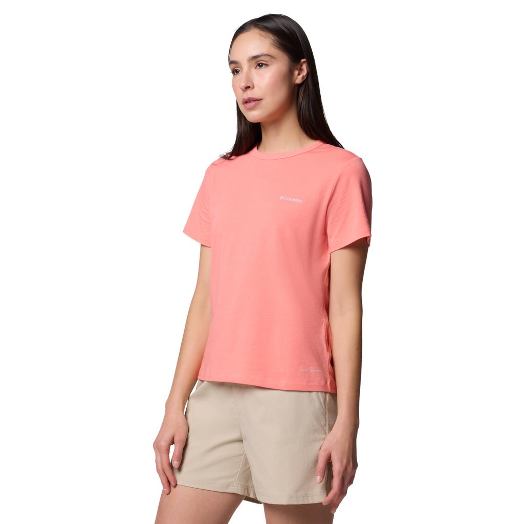 Columbia Sun Trek W SS II Tee, Womens pink T-shirt