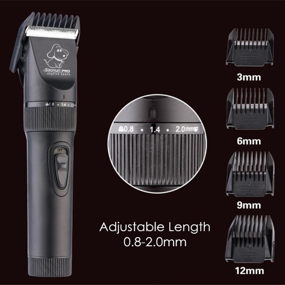 BaoRun P7 Professional Dog Hair Trimmer Low-Noise Cat Grooming Clippers for Dog Rechargeable Hair Cutters Haircut Machine Black