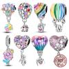 Newest Charm Bead Air Balloon Colorful Copper Love Family Dangle Fit 4Mm Hole Diamete Bracelet Diy Jewelry