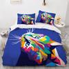 3D красочный домашний комплект постельного белья с животными, пуховый пододеяльник, 2 или 3 предмета, полноразмерный пододеяльник AU/EU/DE для украшения спальни