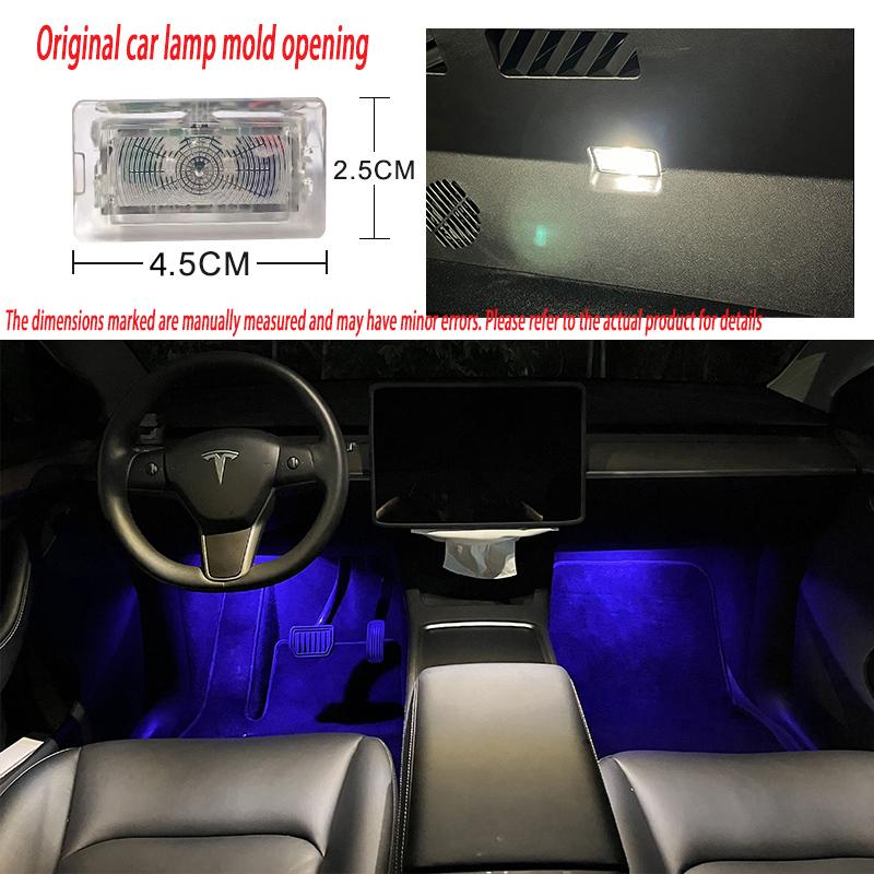 Для Tesla Model 3 2017 2018 2019 2020 Model Y 2026 2026 2026 2026 Model S 2026 2026 2026 2026 Автомобильные Осветители Под Ноги Аксессуары