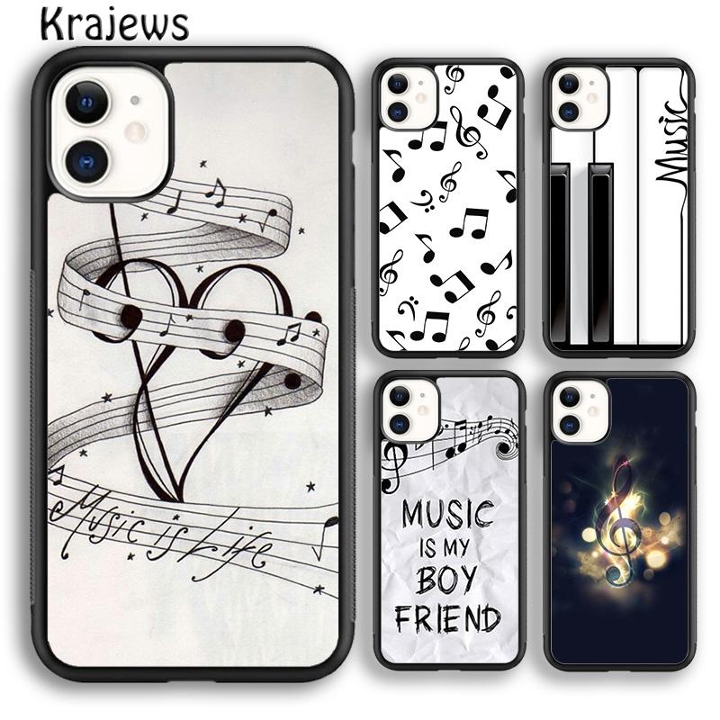 Krajews Colorful musical notes Soft Phone Case Cover For IPhone 18 17 Air 16 15 14 plus 11 12 13 pro max Plus coque Fundas