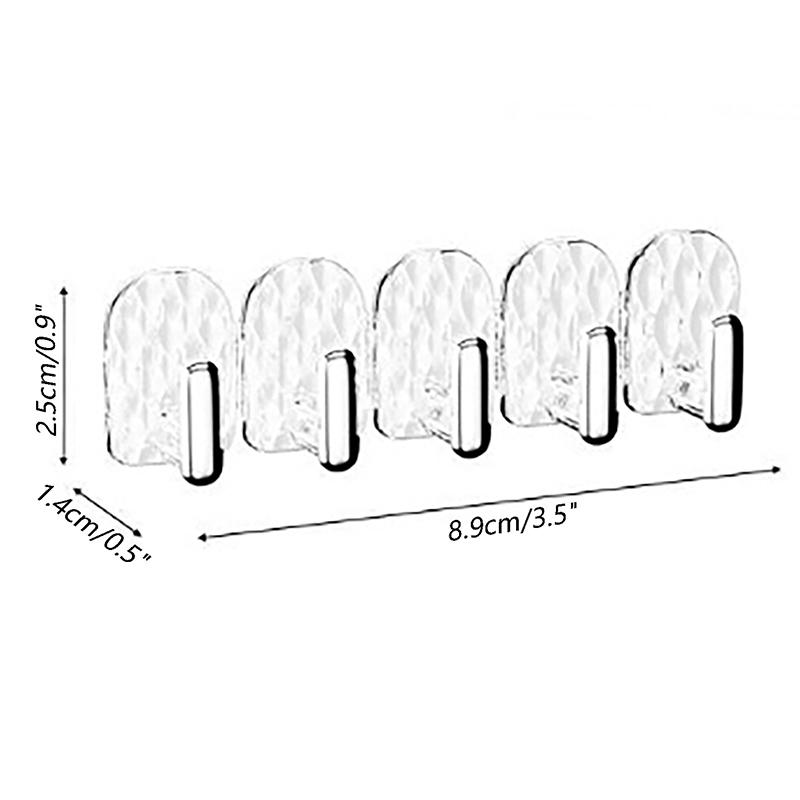 5 шт. Круглый крючок Настенный подвесной Прочный самоклеящийся крючок Крючок для ванной комнаты для одежды, полотенец, ключей Аксессуар для организации кухни