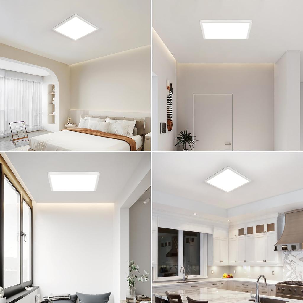 Современный квадратный светодиодный компактный потолочный светильник для ванной комнаты, спальни, балкона, коридора, естественного света 5000К Диаметр 30 см