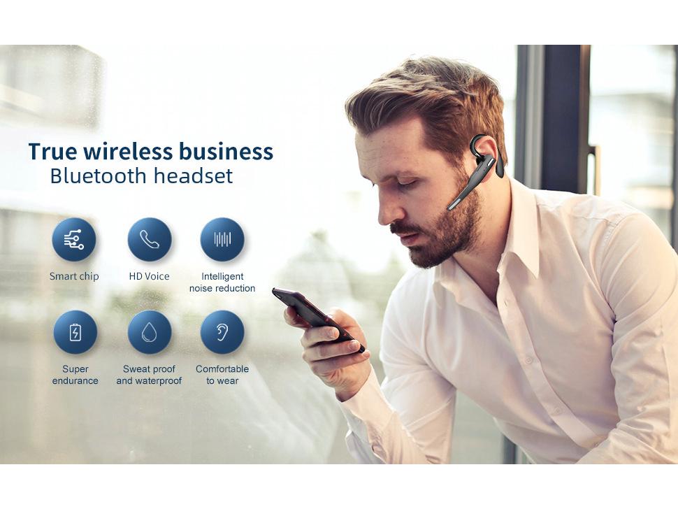 Bluetooth-гарнитура YYK-525: Беспроводные, крепятся на ухо, совместимы с автомобилем, имеют очень долгий срок службы батареи