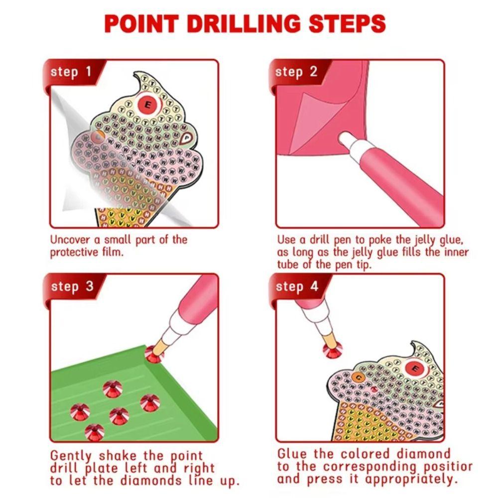 Cartoon Design  Painting Set Handmade Craft DIY Key Chain Pendant  Children's Art