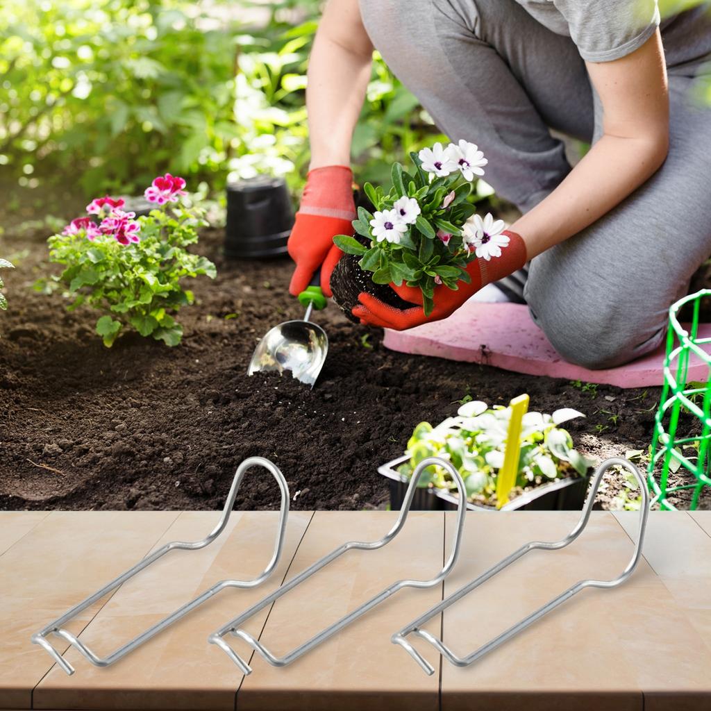 Садовая проволочная пряжка серебристая для поддержки цветов 10 шт пружинная сталь