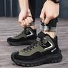 2025New Mens Shoes Trendy High-top Platform Sneakers Non-slip Hiking Shoes for Men Lace Up Ankle Boots Outdoor Work Safety Shoes